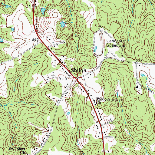 Topographic Map of Shiloh, SC