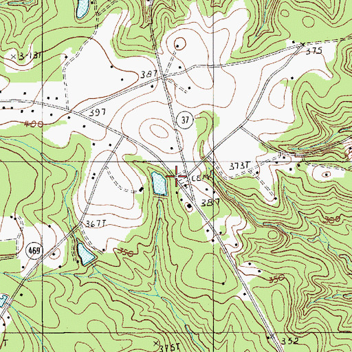 Topographic Map of Shiloh Church, SC