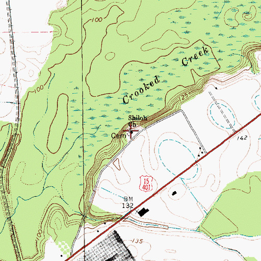Topographic Map of Shiloh Church, SC