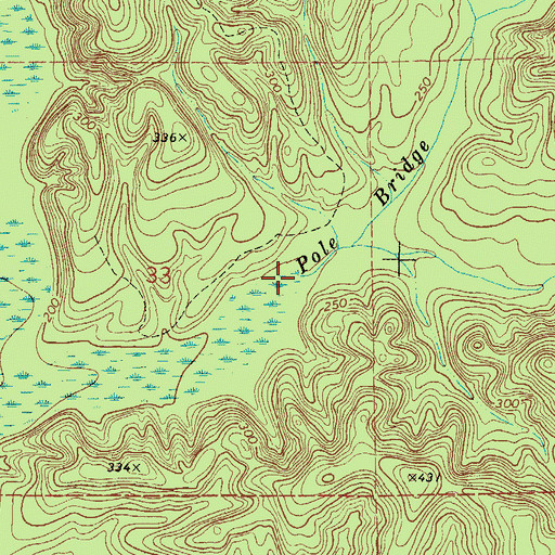 Topographic Map of Pole Bridge Branch, AL