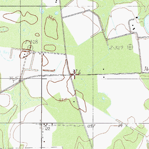 Topographic Map of Shumans Store, SC