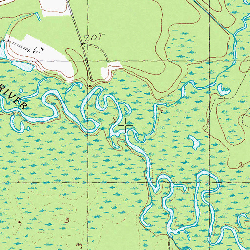 Topographic Map of Simpson Creek, SC
