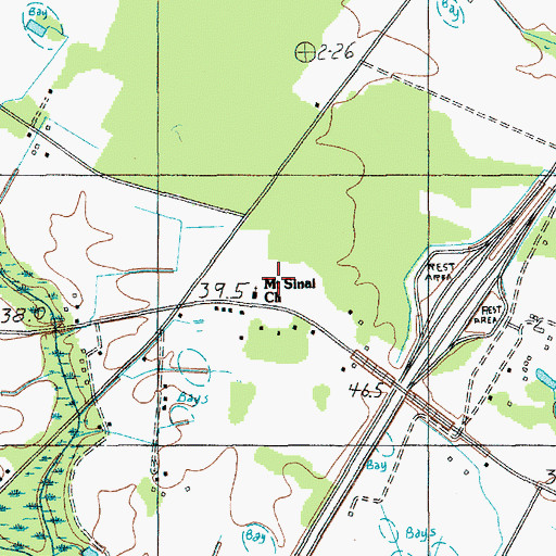 Topographic Map of Mount Sinai Church, SC
