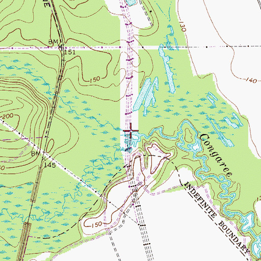 Topographic Map of Sixmile Creek, SC
