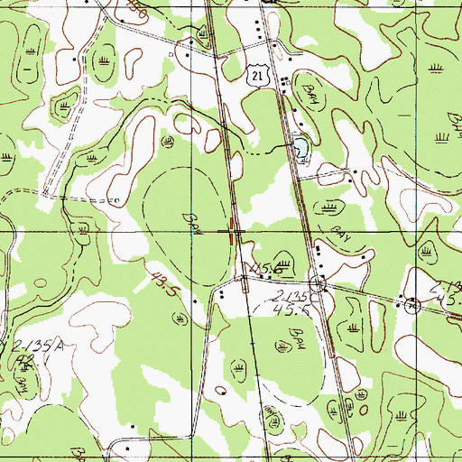 Topographic Map of Sixty Six, SC