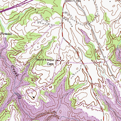 Topographic Map of Smith Chapel, SC