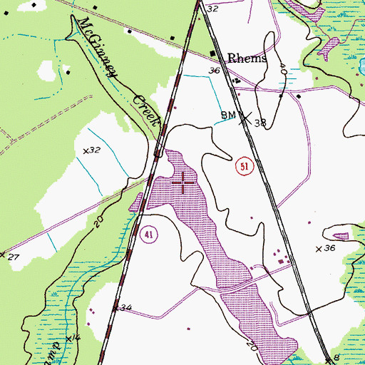 Topographic Map of Smith Swamp, SC
