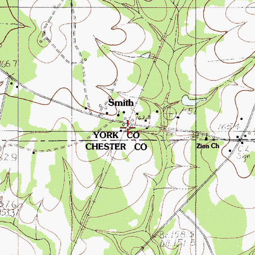Topographic Map of Smith, SC