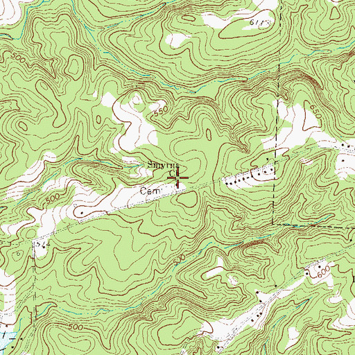 Topographic Map of Smyrna Church, SC
