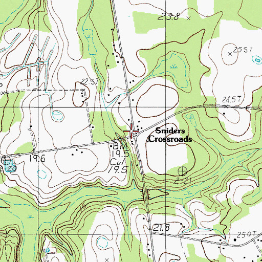 Topographic Map of Sniders Crossroads, SC