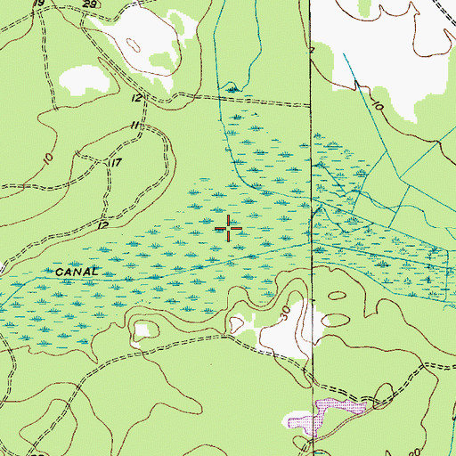 Topographic Map of Sophia Swamp, SC