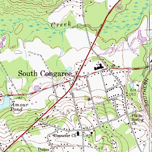 Topographic Map of South Congaree, SC