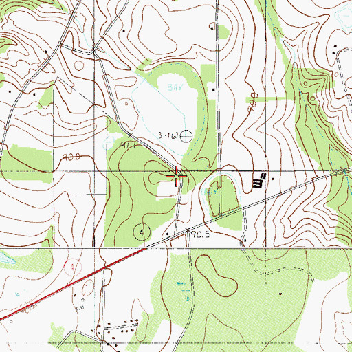 Topographic Map of South Goodland School, SC