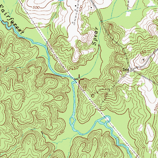 Topographic Map of Spear Creek, SC