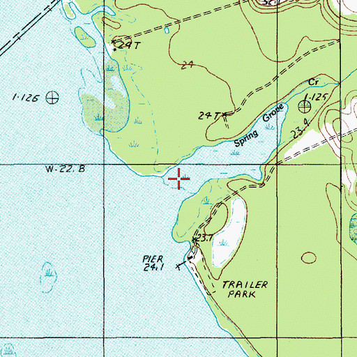 Topographic Map of Spring Grove Creek, SC