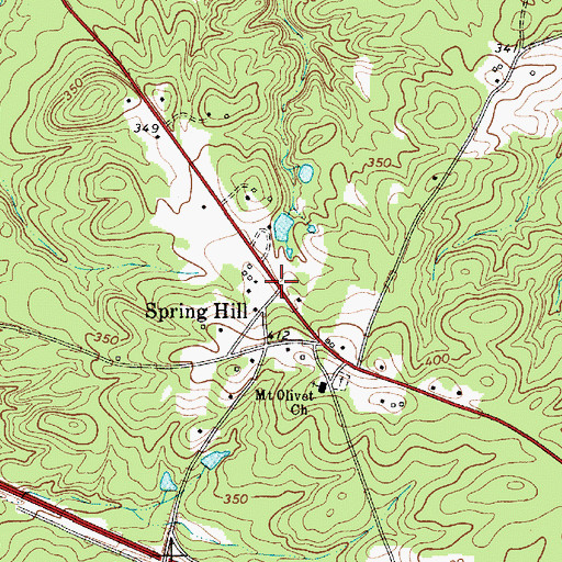 Topographic Map of Spring Hill, SC