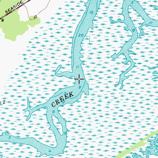 Topographic Map of Station Creek, SC
