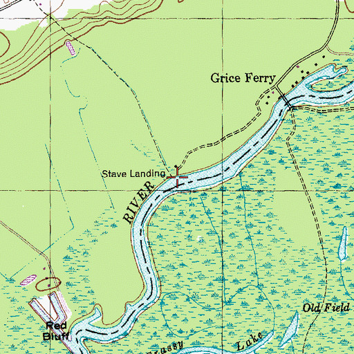 Topographic Map of Stave Landing, SC