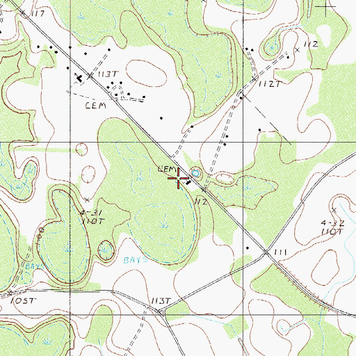 Topographic Map of Steep Bottom Church, SC