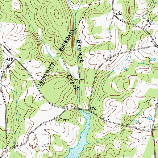 Topographic Map of Stevens Creek, SC