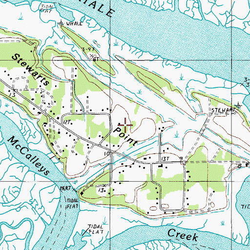 Topographic Map of Stewarts Point, SC
