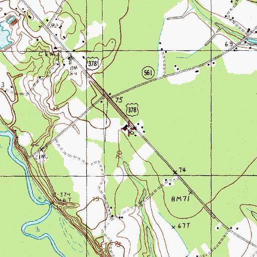Topographic Map of Stone Chapel, SC