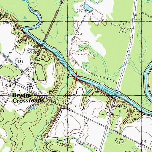 Topographic Map of Stony Run Branch, SC