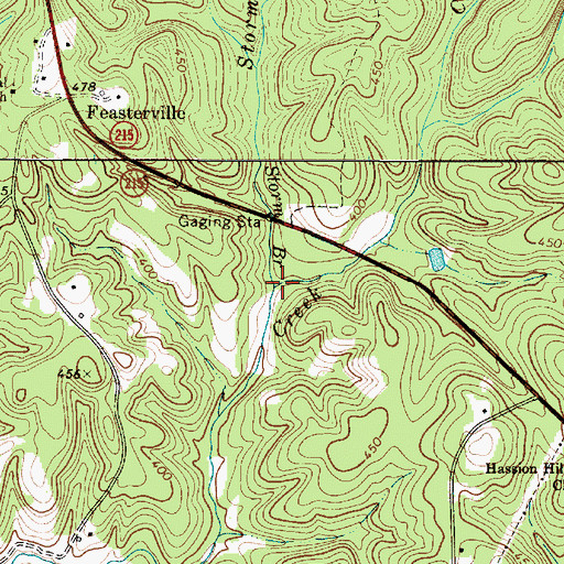 Topographic Map of Storm Branch, SC