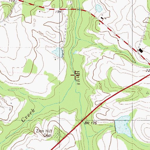 Topographic Map of Stout Creek, SC
