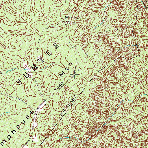 Topographic Map of Stumphouse Mountain, SC