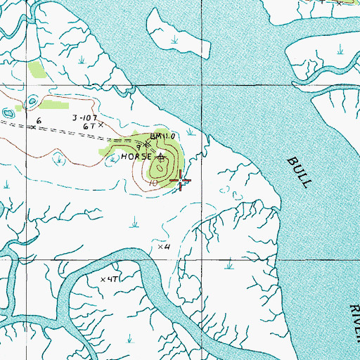 Topographic Map of Summerhouse Point, SC