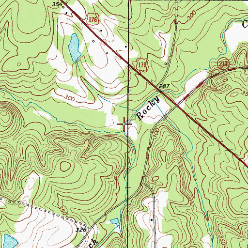 Topographic Map of Summers Branch, SC