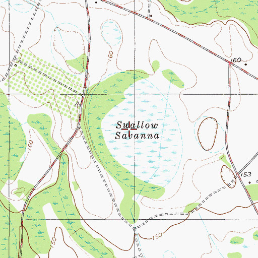 Topographic Map of Swallow Savanna, SC