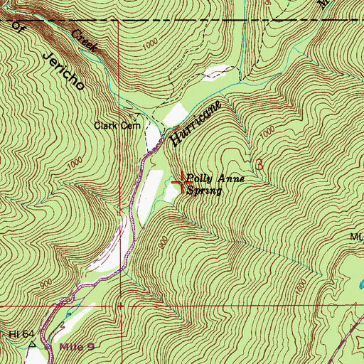 Topographic Map of Polly Anne Spring, AL