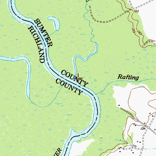 Topographic Map of Swift Creek, SC
