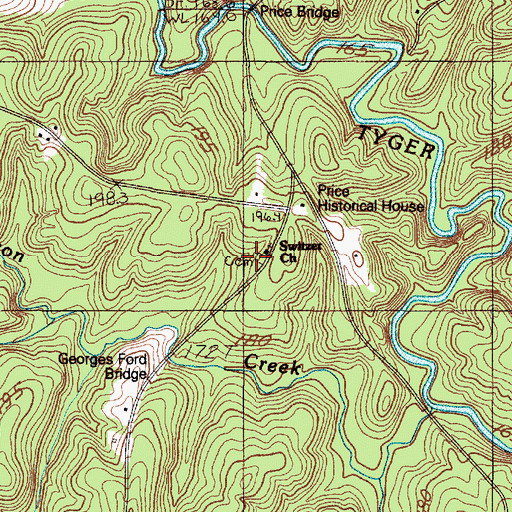 Topographic Map of Switzer Church, SC