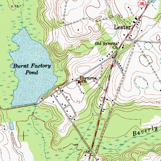 Topographic Map of Symrna Church, SC