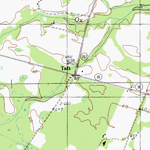 Topographic Map of Taft, SC
