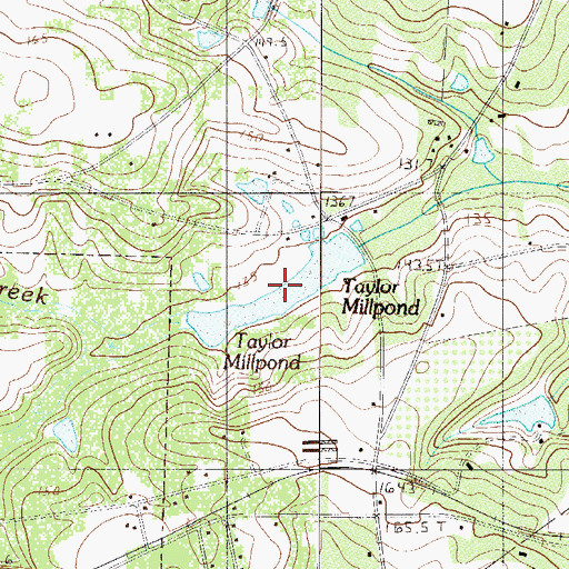Topographic Map of Taylor Millpond, SC