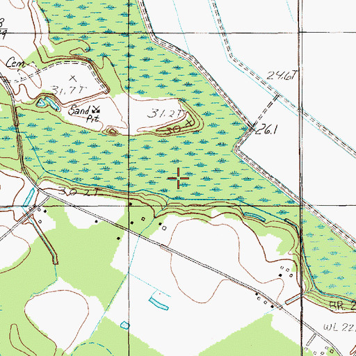 Topographic Map of Tearcoat Branch, SC