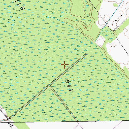 Topographic Map of Tenmile Bay, SC