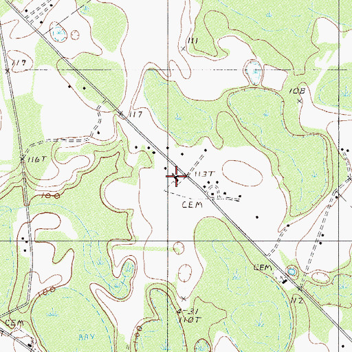 Topographic Map of Thankful Church, SC
