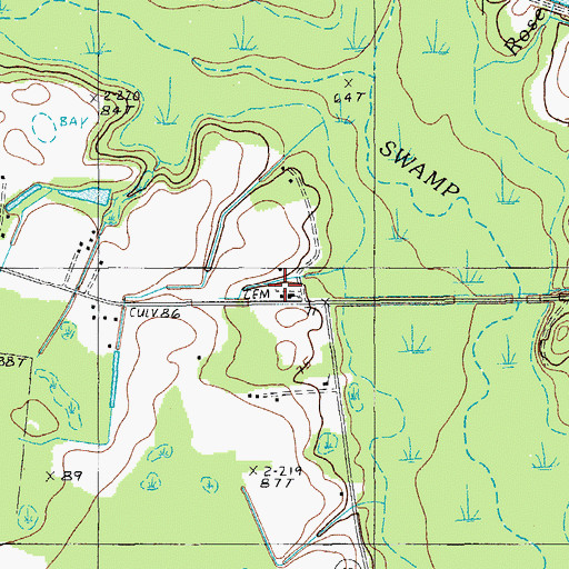 Topographic Map of The Mother Church, SC