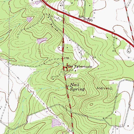 Topographic Map of The Tabernacle, SC