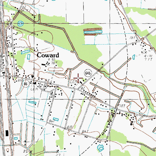 Topographic Map of Tabernacle Free Will Baptist Church, SC