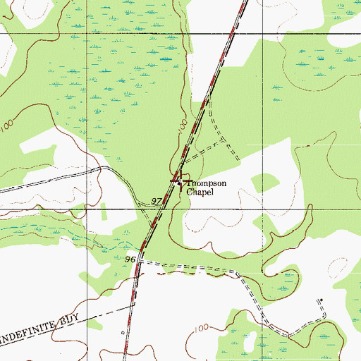 Topographic Map of Thompson Chapel, SC