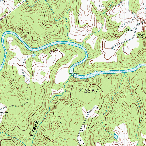 Topographic Map of Thompson Creek, SC
