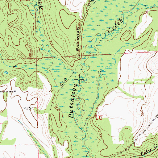 Topographic Map of Pond Creek, AL