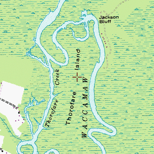Topographic Map of Thorofare Island, SC