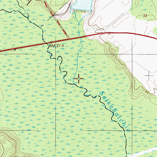Topographic Map of Threemile Branch, SC